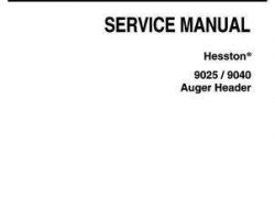 Hesston 79033179A Service Manual - 9025 / 9040 Auger Header