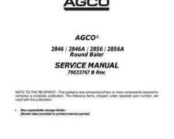 AGCO 79033767B Service Manual - 2846 / 2846A / 2856 / 2856A Round Baler (packet)