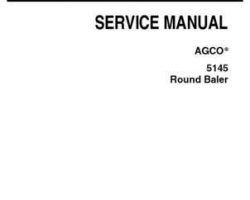 AGCO 79033772A Service Manual - 5145 Round Baler
