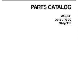 AGCO 79034068D Parts Book - 7610 / 7630 Strip Till