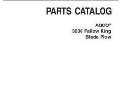 AGCO 79034109B Parts Book - 3030 Fallow King Blade Plow
