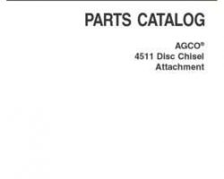 AGCO 79034230A Parts Book - 4511 Disc Chisel (attachment)