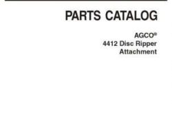 AGCO 79034236A Parts Book - 4412 Disc Ripper (attachment)