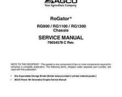 Ag-Chem 79034578C Service Manual - RG900 / RG1100 / RG1300 RoGator (tier 4i chassis) (packet)