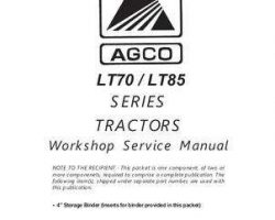 AGCO 79035524D Service Manual - LT70 / LT85 Series Tractor (packet)