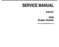 AGCO 79035581A Service Manual - 5200 Draper Header