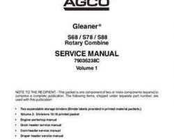 Gleaner 79036237A Service Manual - S68 / S78 / S88 Combine (assembly)