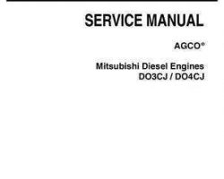 Massey Ferguson D03CJ D04CJ Mitsubishi Diesel Engines Service Manual