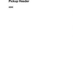 Gleaner 79036982A Service Manual - 4300 Pickup Header