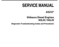 Massey Ferguson Shibaura Diesel Engines N3LDI N4LDI Diagnostic Trouble Codes Service Manual