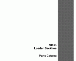 Parts Catalog for Case Loader backhoes model 580G