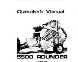 Hesston 8081077 Operator Manual - 5500 Round Baler