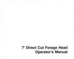 Hesston 8082117 Operator Manual - DC7 Direct Cut Forage Head (7 ft, eff sn 150 - 249 & 351 - 450)