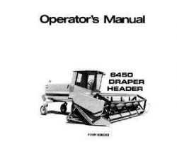 Hesston 8083263 Operator Manual - 6450 Draper Header (sn D-600 to D-864 & G-300 to G-559)