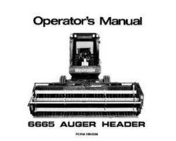 Hesston 8084386 Operator Manual - 6665 Auger Header (1980-81)