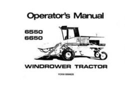 Hesston 8084626 Operator Manual - 6550 / 6650 SP Windrower (eff sn 501) (1980-81)
