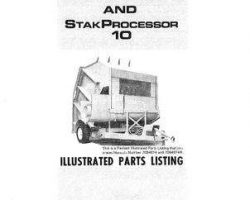 Hesston 8084766 Parts Book - SP/10 Feeder / 10 StakProcessor