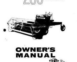 Hesston 81018 Operator Manual - 260 SP Windrower (1962)