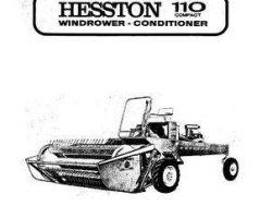 Hesston 83261 Operator Manual - 110 SP Windrower Conditioner (1964-65)
