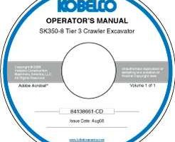 Operator's Manual on CD for Kobelco Excavators model SK350