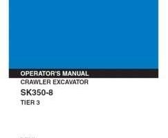 Kobelco Excavators model SK350 Operator's Manual