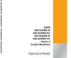 Case Loader backhoes model 580M Operator's Manual
