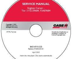 Service Manual on CD for Case Engines model F3AE9684