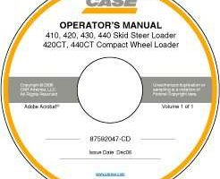 Operator's Manual on CD for Case Skid steers / compact track loaders model 420