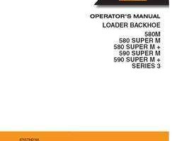 Case Loader backhoes model 580M Operator's Manual