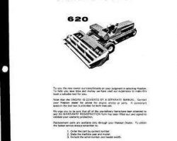 Hesston 883058 Operator Manual - 620 SP Windrower (1970)