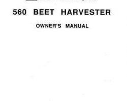Hesston 883553 Operator Manual - 560 Beet Harvester (1970)