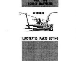 Hesston 884718 Parts Book - 2000 Forage Harvester (pull-type, 1970)