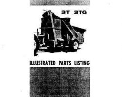 Hesston 884734 Parts Book - 3T / 3TG Silager (1967)