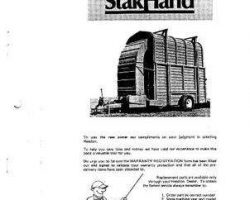 Hesston 884940 Operator Manual - 30 / SH30 StakHand (1971-73)