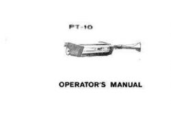 Hesston 885129 Operator Manual - PT10 Mower Conditioner (pull-type, u-joint drive, 1971)