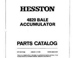 Hesston 8881013 Parts Book - 4820 Bale Accumulator