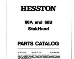 Hesston 8881625 Parts Book - SH60A Stakhand (eff sn 18100)