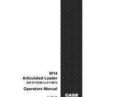 Case Wheel loaders model W14 Operator's Manual