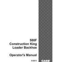 Case Loader backhoes model 580F Operator's Manual