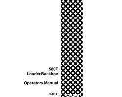 Case Loader backhoes model 580F Operator's Manual