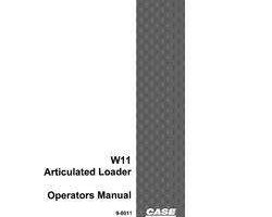 Case Wheel loaders model W11 Operator's Manual