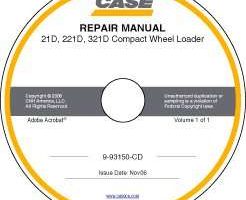 Service Manual on CD for Case Wheel loaders model 21D