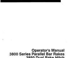 Hesston 987039B Operator Manual - 3820 / 3830 / 3831 Hay Rake / 3850 Dual Rake Hitch