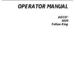 AGCO 997286ABB Operator Manual - 3030 Fallow King Blade Plow