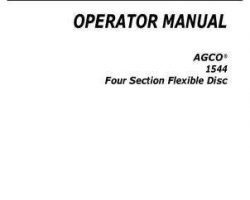 AGCO 997397ABE Operator Manual - 1544 Disc Harrow (4 section, flexible)