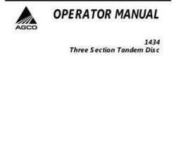 AGCO 997639ABE Operator Manual - 1434 Tandem Disc
