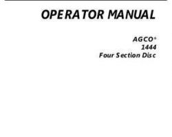 AGCO 997659ABB Operator Manual - 1444 Disc (4 section)