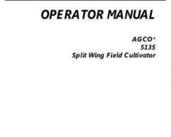 AGCO 997762ABD Operator Manual - 5135 Field Cultivator