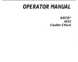 AGCO 997845ABC Operator Manual - 4213 Coulter Chisel