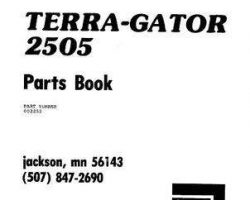 Ag-Chem AG002252 Parts Book - 2505 TerraGator (chassis)